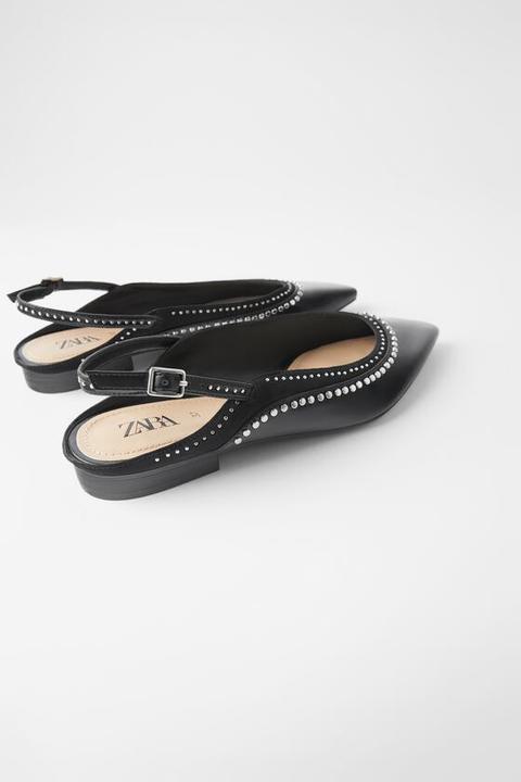 Ballerine Slingback Con Borchie