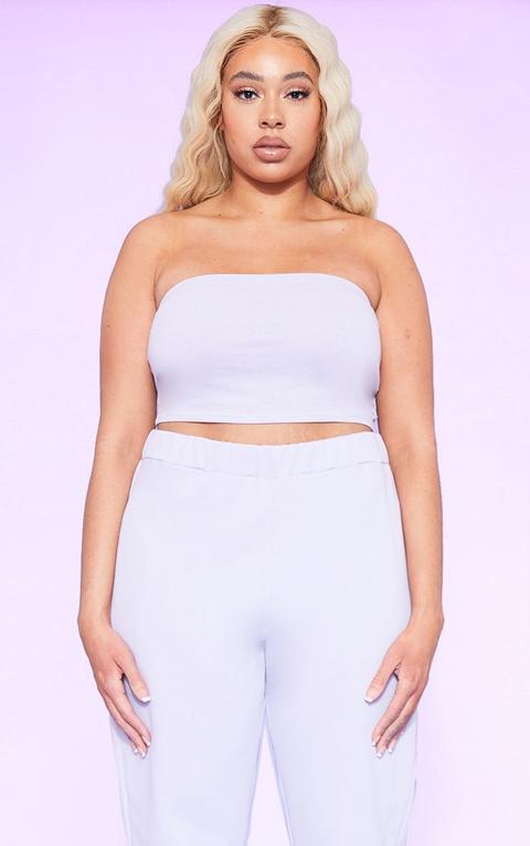 Plt Plus Recycle - Crop Top Bandeau Violet Pâle, Pale Violet
