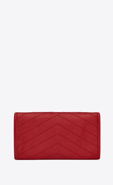 Niki Large Wallet In Crinkled Vintage Leather