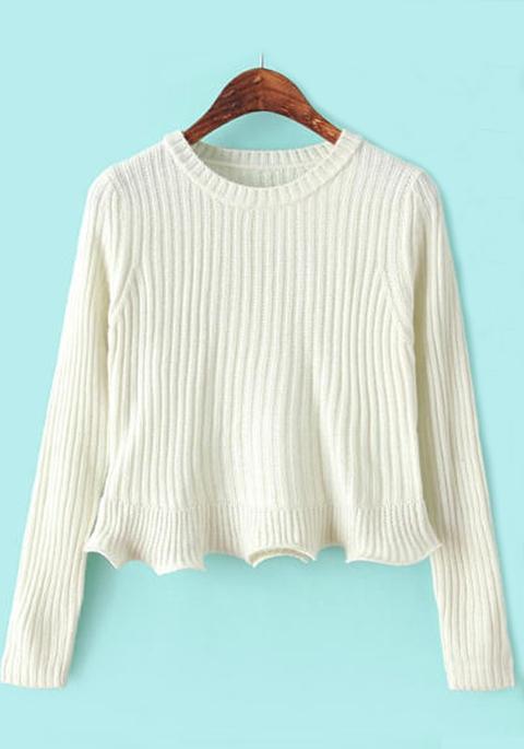 Pullover Puro Volant Beige