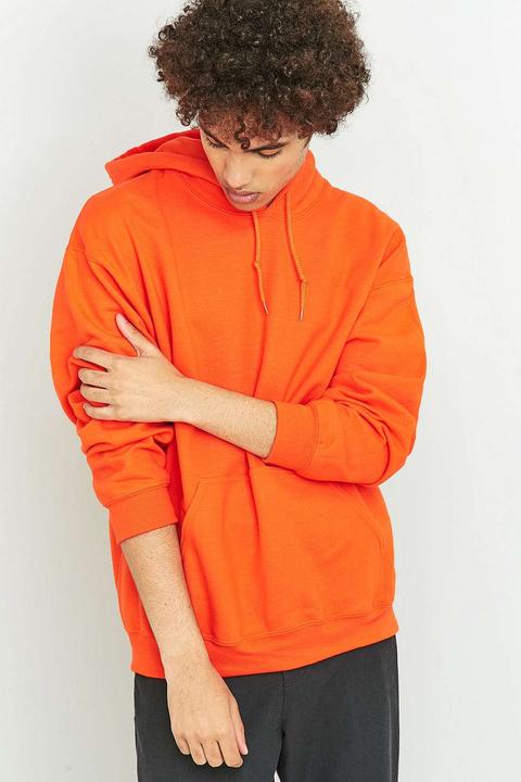 Uo Orange Oversized Hoodie