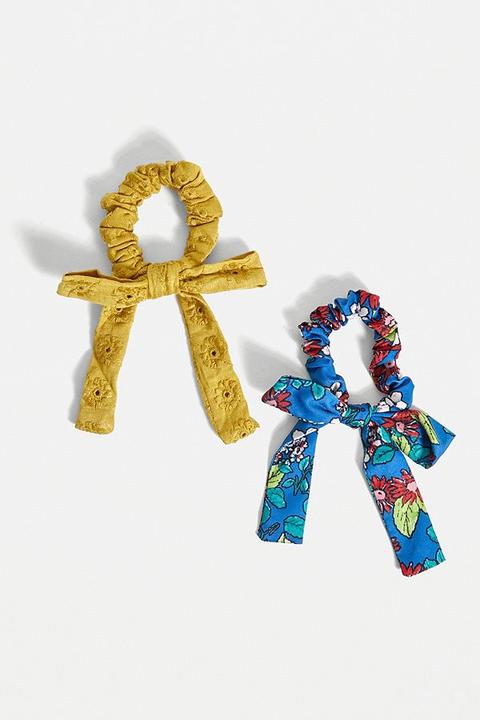 Bff Bow Scrunchie Set - Assorted All At Urban Outfitters