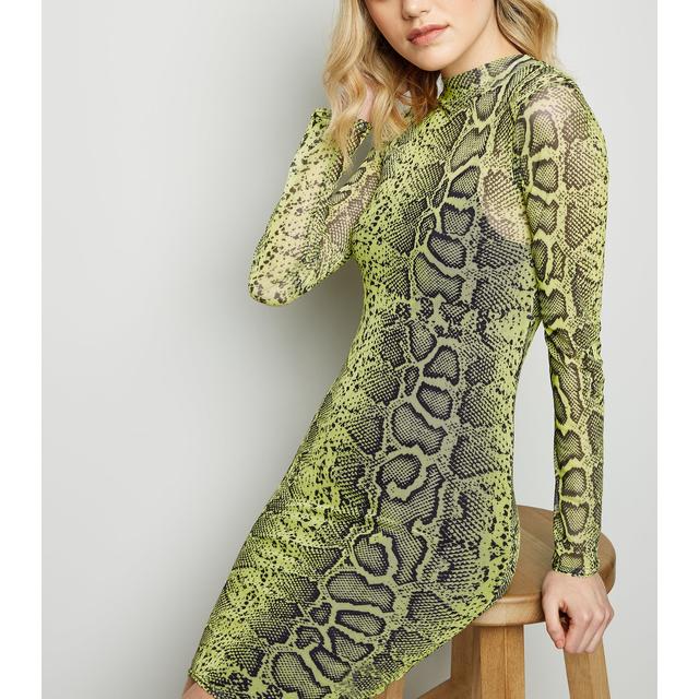 snake print dress new look