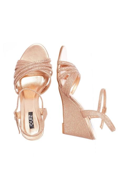 quiz gold sandals