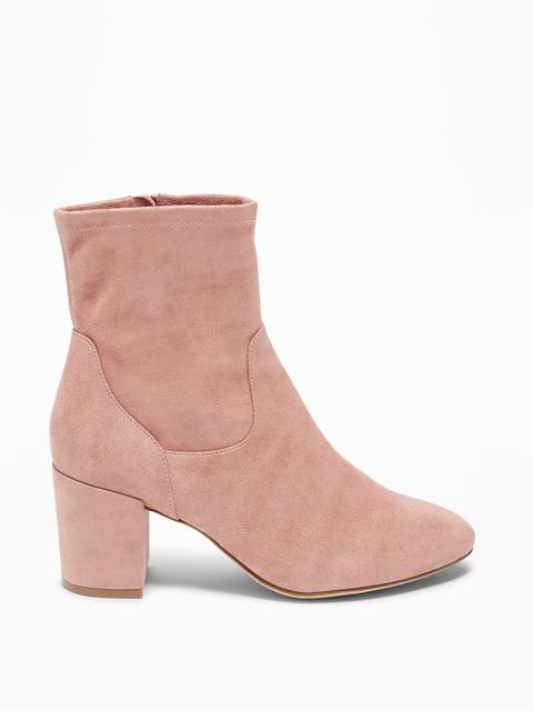 slim calf block heel boots