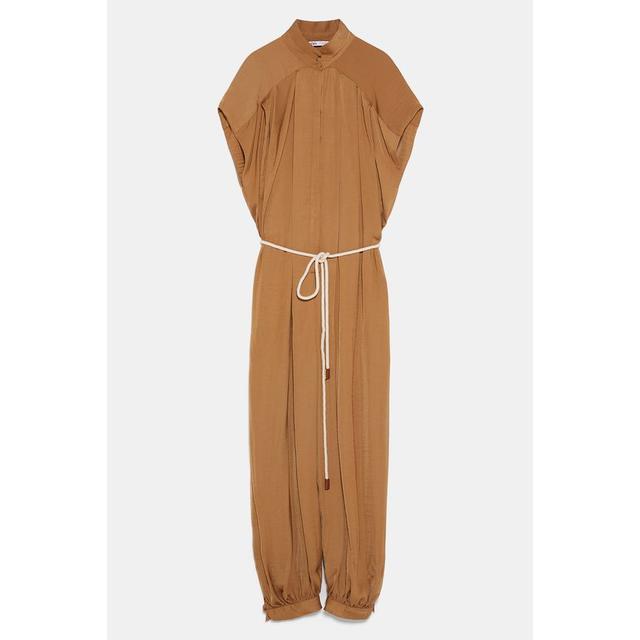 belted jumpsuit zara