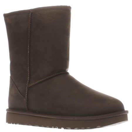 Dark Brown Classic Short Ii Leather Boots