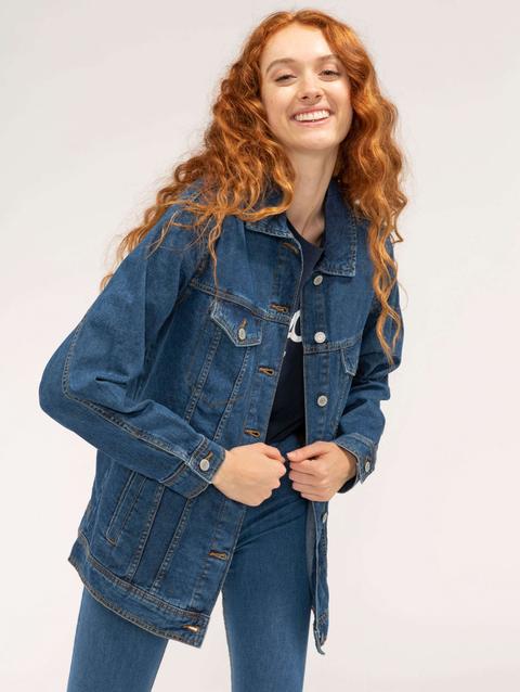 Giubbino Leggero Di Jeans Blu Denim Chiaro from Terranova on 21 Buttons