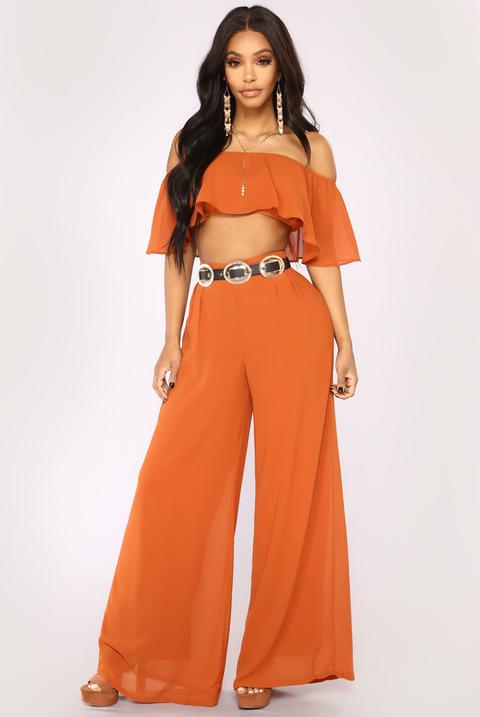 Low Rider Pant Set - Rust