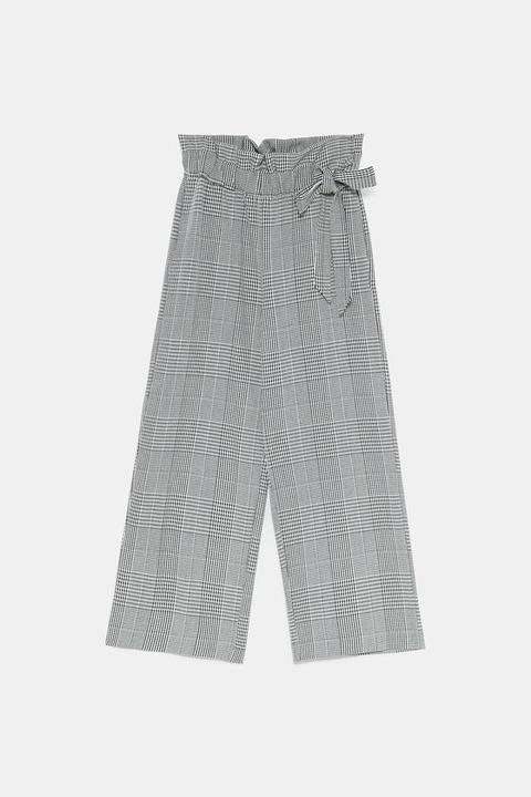 Pantaloni Cropped A Quadri