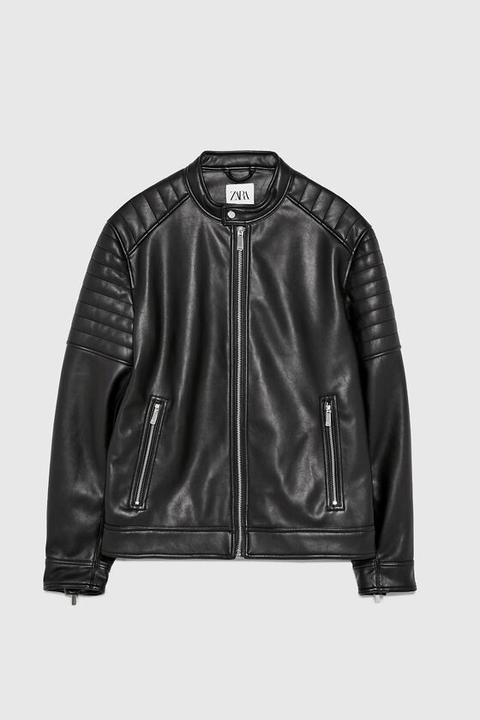 Bikerjacke Aus Kunstleder