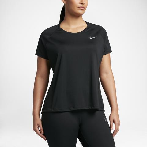 Top Da Running A Manica Corta Nike Miler - Donna (plus Size)