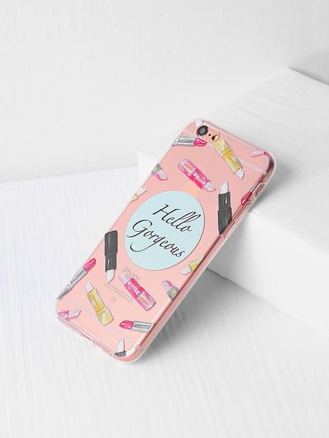 Cover Per Iphone Con Stampa Di Tanti Rossetti