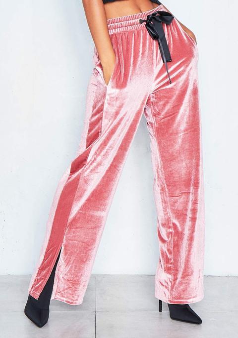 Rhonda Pink Velour Joggers