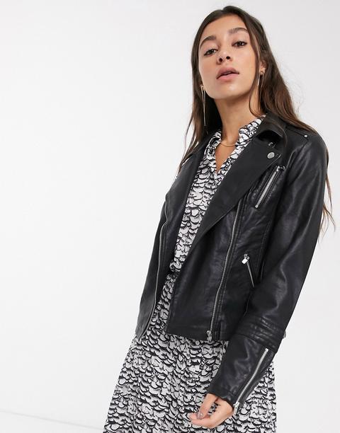 Only Faux Leather Jacket-black