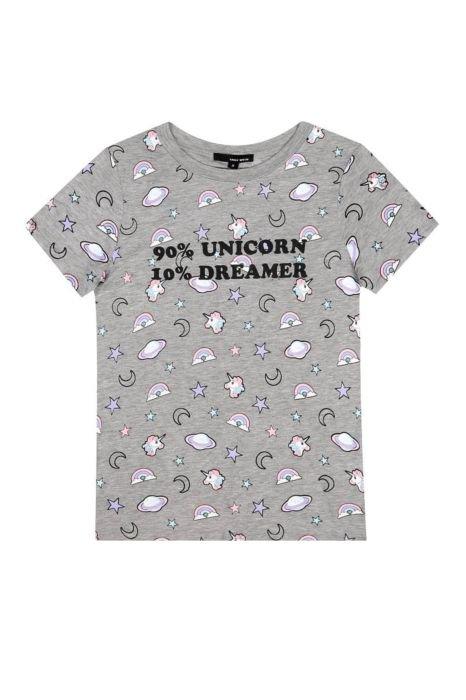 T-shirt Pigiama Grigia Unicorno