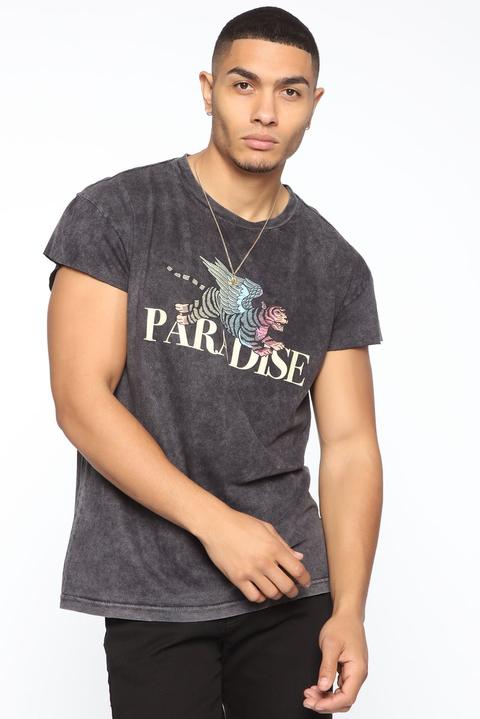Paradise Cap Sleeve Tee - Black/combo