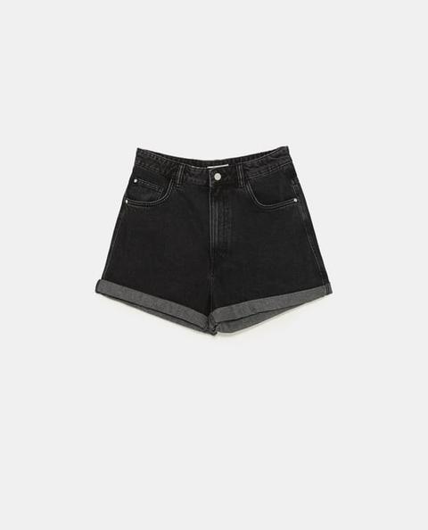 Shorts Mom Fit A Vita Alta