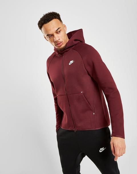 nike tech fleece hoodie burgundy
