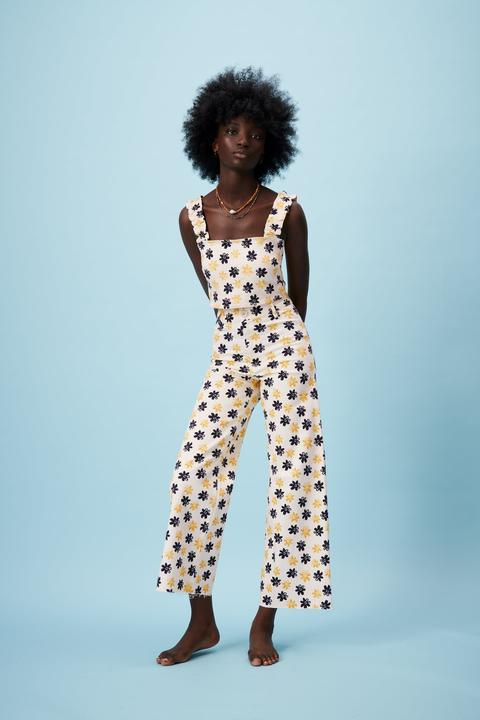 Top Crop Estampado Flores