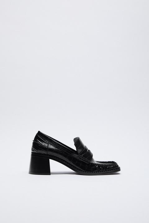 Mocasín Tacón Estampado Animal