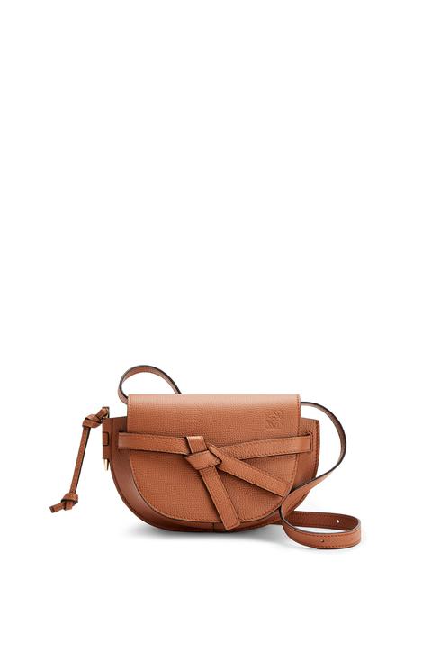 Minibolso Gate Dual En Piel De Ternera Con Grano