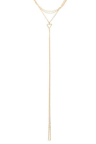 Forever 21 Triangle Drop Chain Necklace , Gold