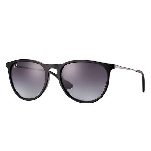 Erika Classic Unisex Sunglasses Lentes: Gris, Montura: Negro