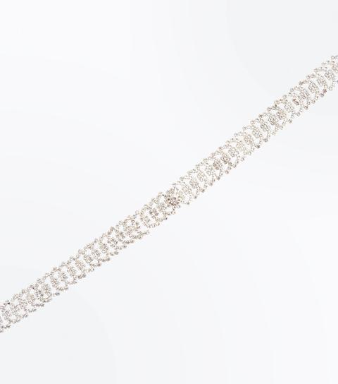 Silver Diamantã© Gem Centre Choker