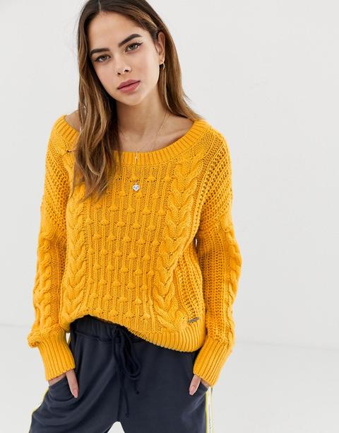 Jersey De Ochos De Abercrombie & Fitch-amarillo