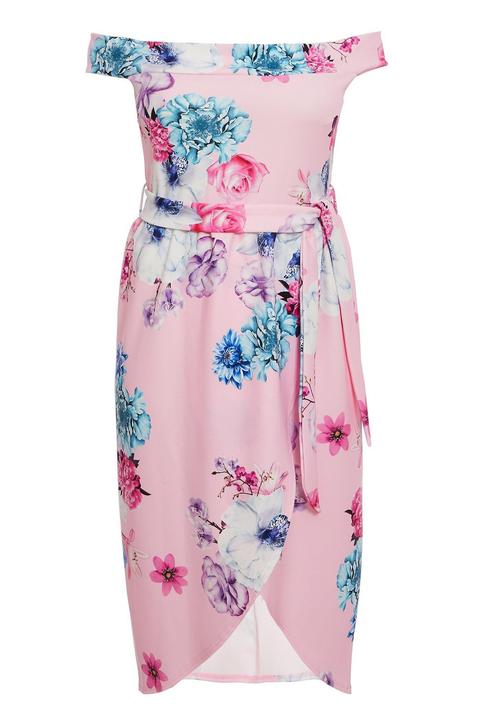 quiz pink bardot dress