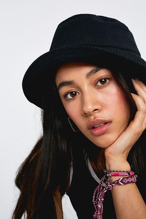Uo Dapple Bucket Hat - Black At Urban Outfitters