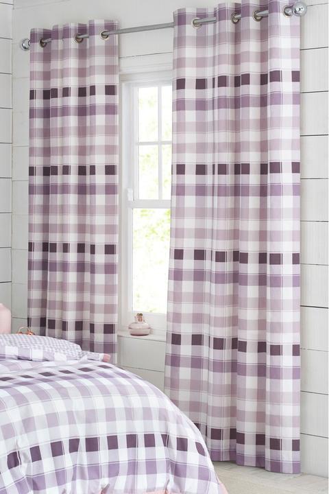 Next Gingham Check Blackout Eyelet Curtains From Next On 21