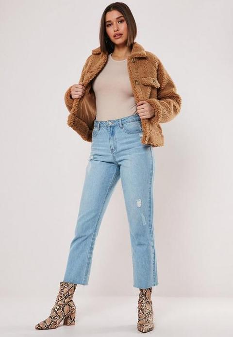 cropped teddy trucker jacket