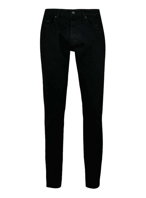 Mens Black Stretch Slim Jeans, Black