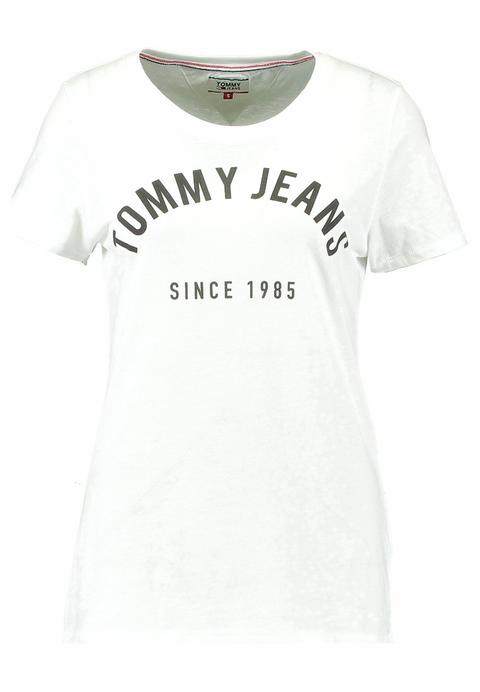 Tommy Jeans Tshirt Con Stampa Bright White