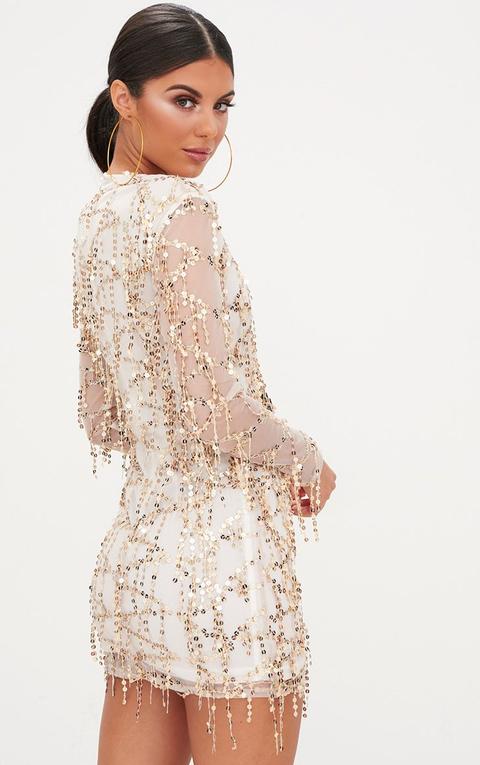 pink sparkly long sleeve dress