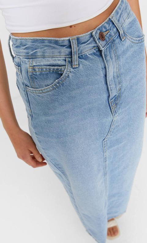 Falda Denim Larga