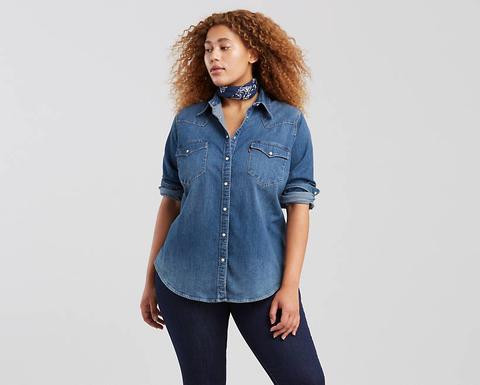 Denim Shirt (plus Size) Bleu / Lotta 