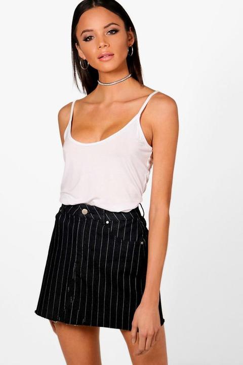 Tall Fine Strap Basic Vest Top