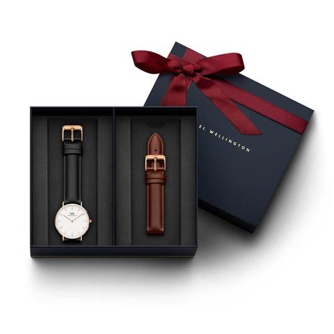 Bundle Classic Sheffield 36 Rose Gold + Watch Band Classic St Mawes 18 Rose Gold