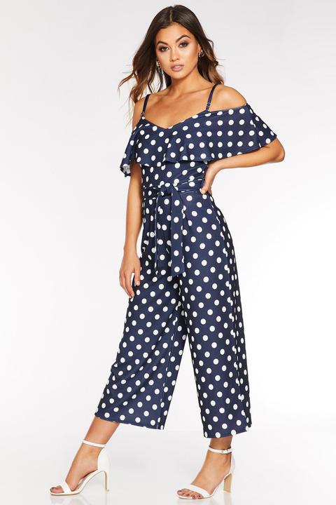 polka dot culotte jumpsuit