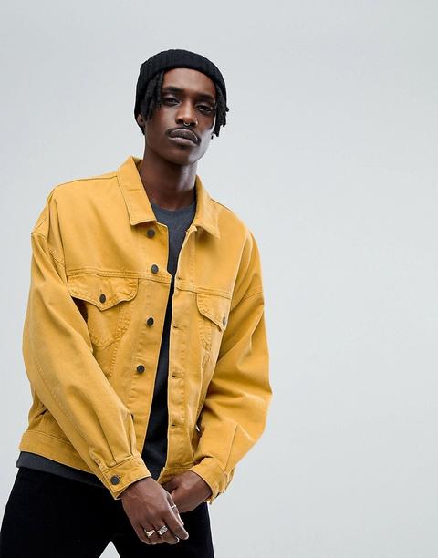 Asos - Giacca Di Jeans Senape Oversize - Giallo