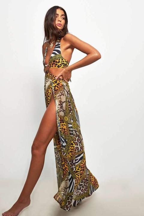 Animal Clash Beach Dress