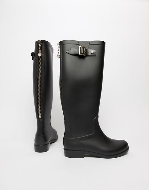 Asos Design - Glacier - Stivali Da Pioggia Con Perla - Nero
