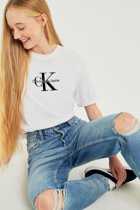 Calvin Klein Jeans True Icon White Logo T-shirt - Womens L