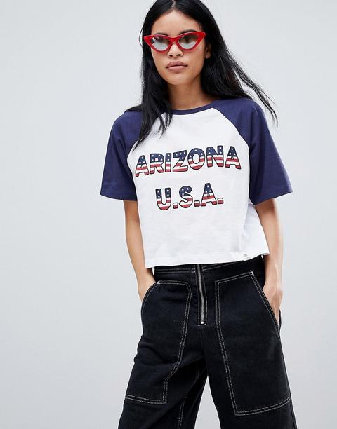 "camiseta Con Manga Raglán "arizona Usa" De Pull&bear"