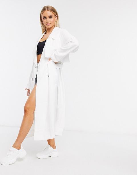 Gabardina Holgada En Blanco De Asos Design-verde