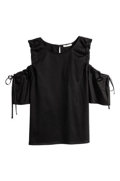 H & M - Top A Spalle Scoperte - Nero