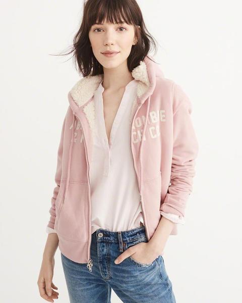Heritage Logo Sherpa Hoodie